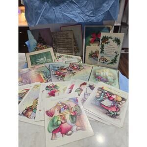 Vintage Christmas Card lot 1940's /1950s 70 plus Classic  Variety